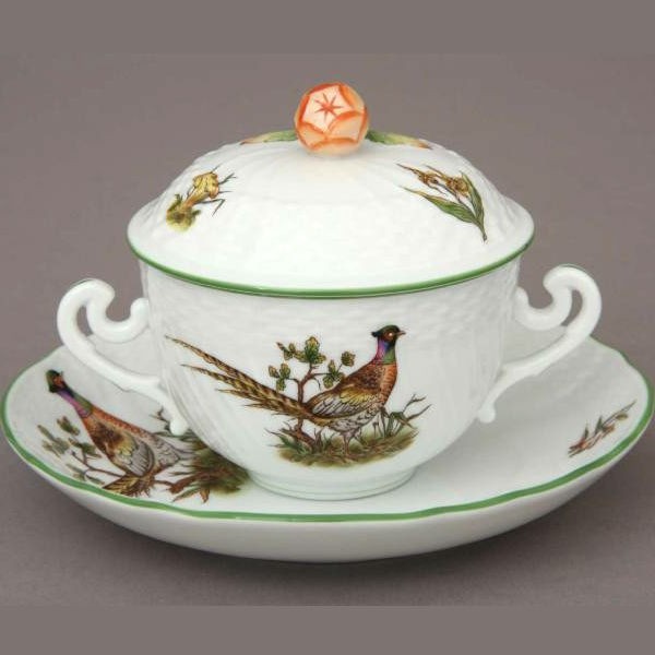 Soup Cup with Saucer, Bud Knob - CHTM