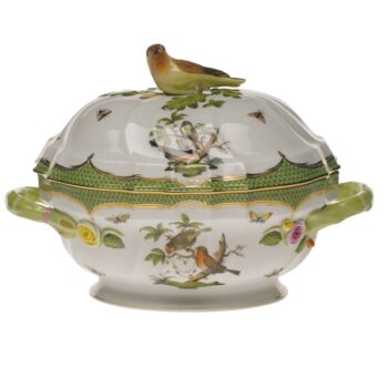Soup tureen, bird knob - Rothschild Bird Maroone (2 QT)