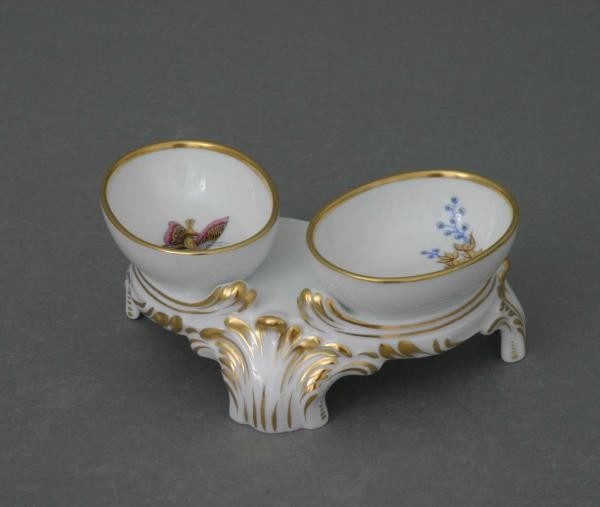 Twin salt cellar - Butterfly and Bamboo