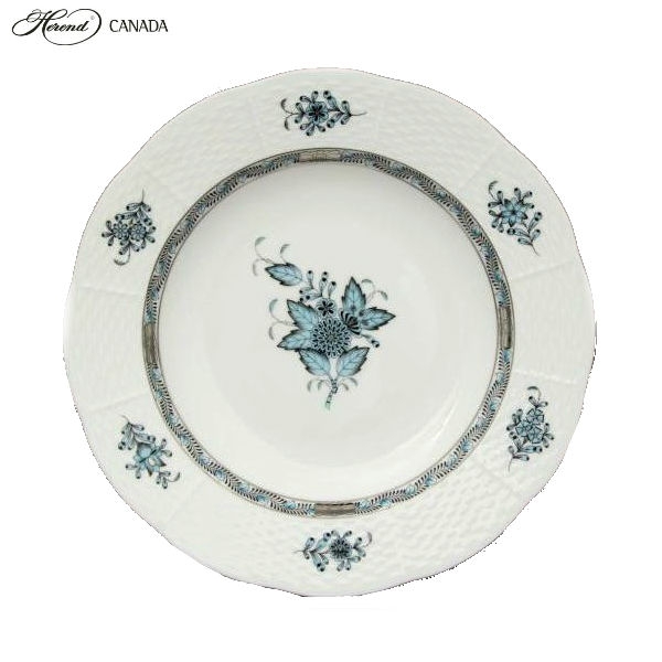 Soup Plate - Chinese Bouquet Tuquoise Platinum