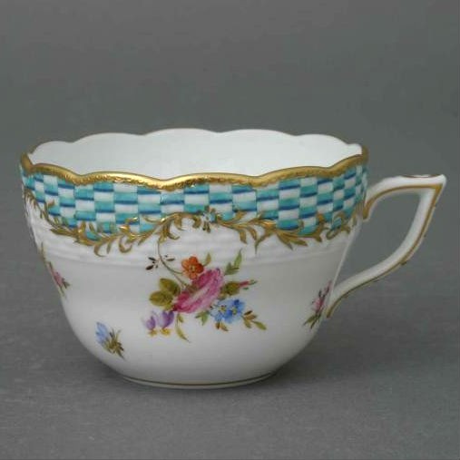 Teacup and Saucer - Turquoise Eclectic