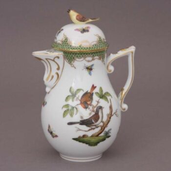 Coffee Pot, bird knob - Rothschild Bird Maroone
