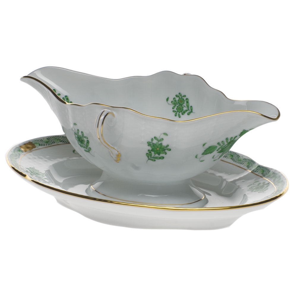 Gravy boat with stand - Chinese Bouquet