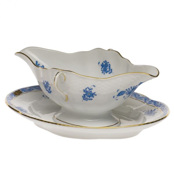 Gravy boat with stand - Chinese Bouquet (Assorted Colors)