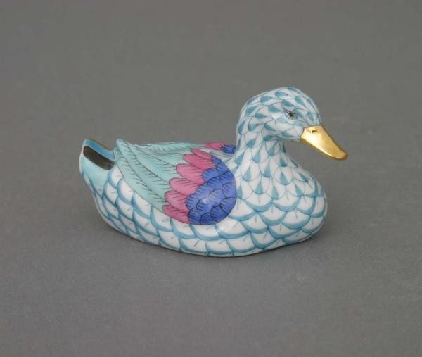 Herend Duck Figurine - Fishnet Colors