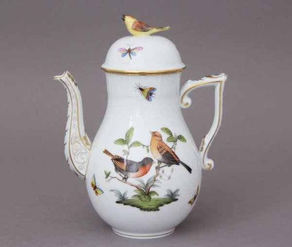Coffee Pot, bird knob - Rothschild Bird