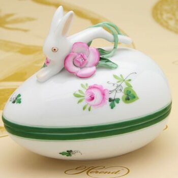 Bonbonniere, Egg-shaped, Rabbit Knob