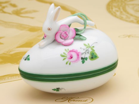 Bonbonniere, Egg-shaped, Rabbit Knob