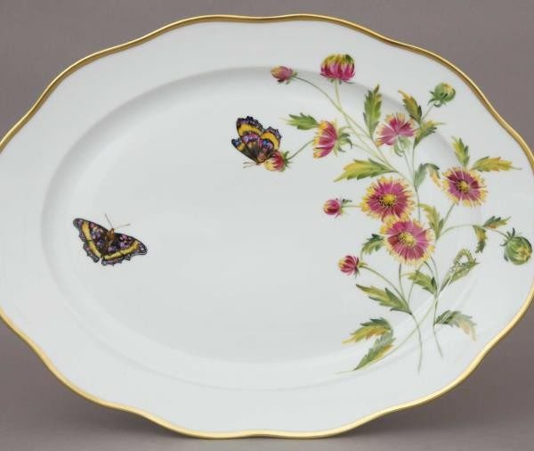 Large Oval dish - American Wildflower