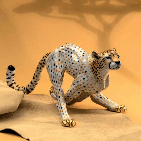 Herend-Cheetah-Animal-Figurine