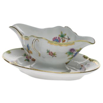 Gravy boat with stand - Petite Blue Garland