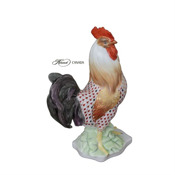 Rooster, standing - Natural & Fishnet