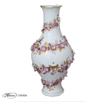 Vase w. flower applications - Limited to 50 pcs.