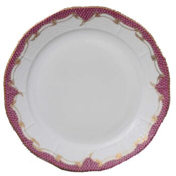 Dinner Plate - Fishnet Edge Pink