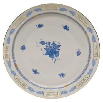 Seder Plate w. small dishes - Chinese Bouquet Blue