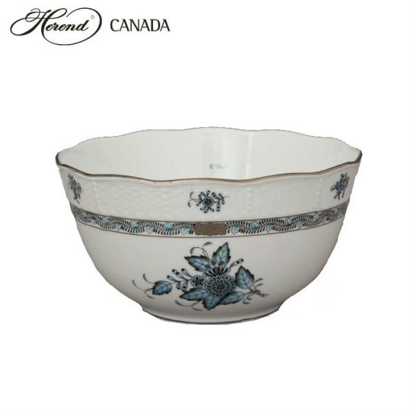 Round bowl - Chinese Bouquet Turquoise Platinum