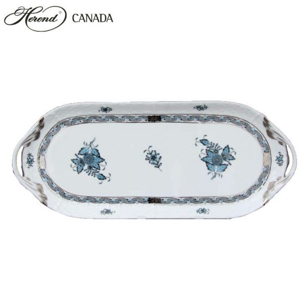Sandwich tray - Chinese Bouquet Turquoise Platinum