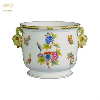 Large Cachepot w. twisted handle (Assorted Decors)