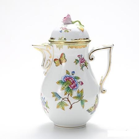 Coffeepot, rose knob - Queen Victoria