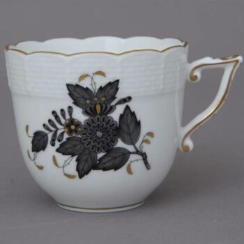 Coffee Cup and Saucer - Chinese Bouquet Black