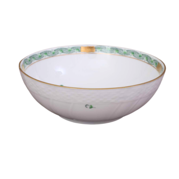 Herend-Porcelain-Chinese-Bouquet-Green-Cereal-Bowl