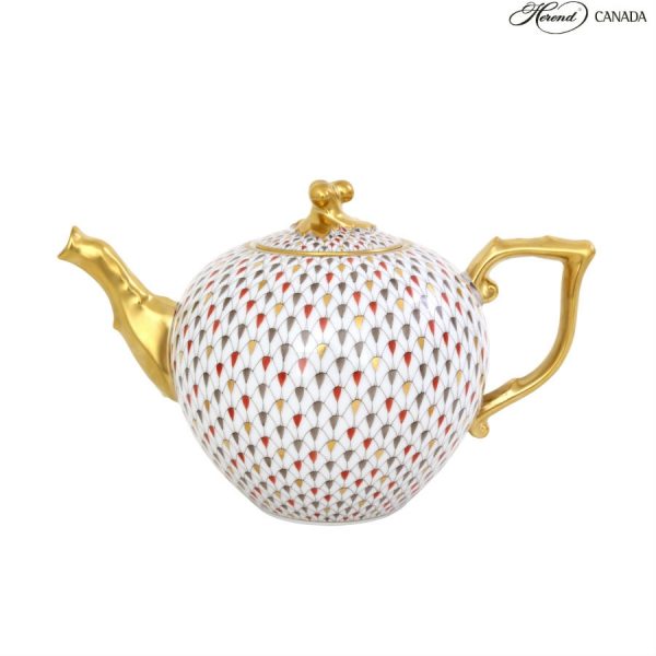 Fishnet Colors - Teapot, twisted knob