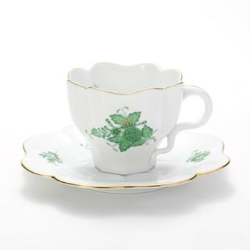 Chinese Bouquet Green - Teacup and Saucer
