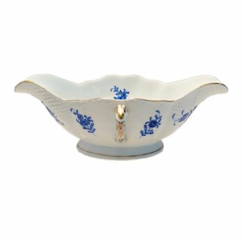 Herend-Porcelain-Gravy-Boat-Chinese-Bouquet-Blue