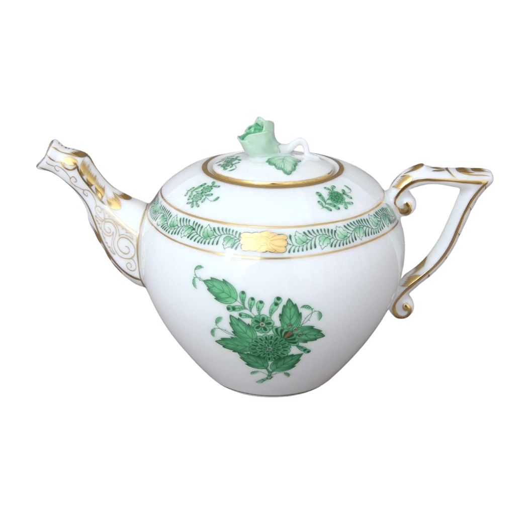 Herend-Teapot-Chinese-Bouquet-Green