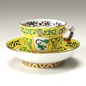 Coffee Cup and Saucer - Yellow Dynasty
