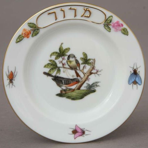 Seder Dish with small plates (6) - Rothschild Bird