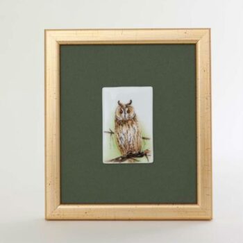 Herend Framed Owl Picture