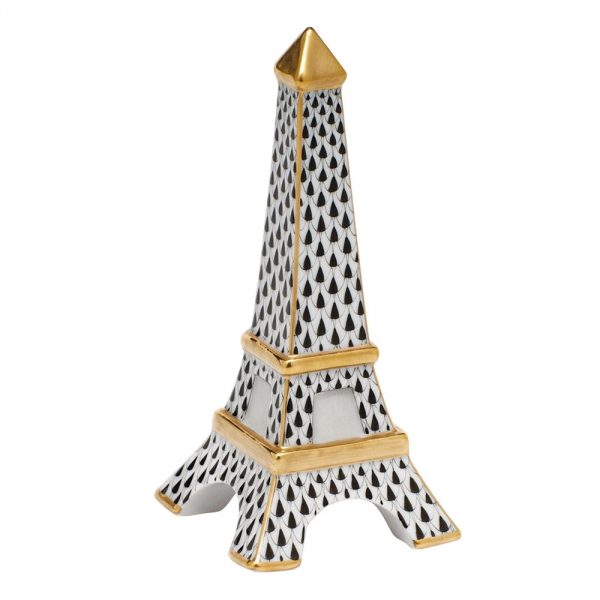 Eiffel Tower Herend Figurine - Fishnet Black