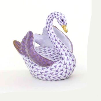 Herend Swan Figurine - Fishnet Colors