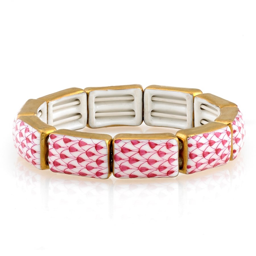herend-fishnet-pink-bracelet-9-links