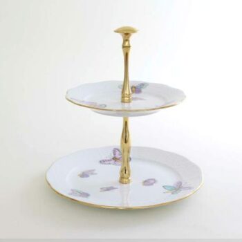 2 Tier Fruit Stand - Fishnet Gold