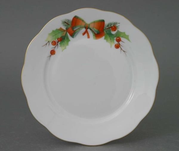 Herend Dessert Plate - Christmas Simple
