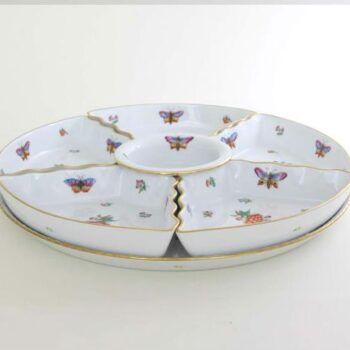 6 pcs. Hors D'oeuvre dish - Queen Victoria Butterfly