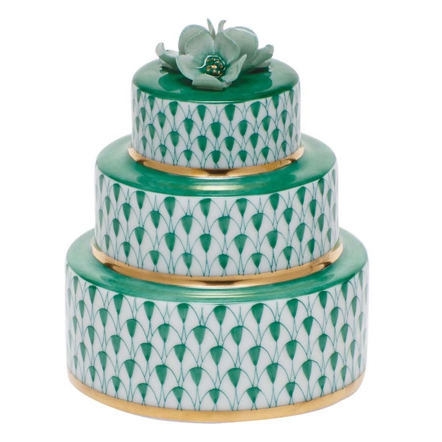 Herend Wedding Cake Green Fishnet