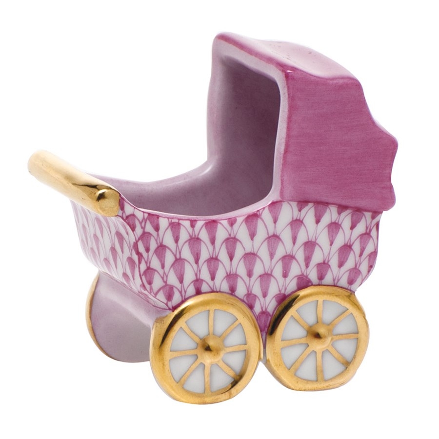 Baby Carriage - Herend Fishnet Pink