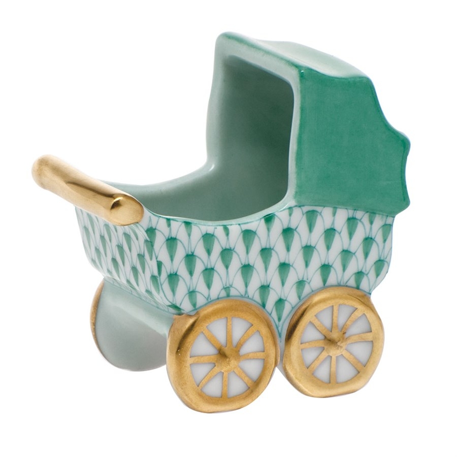 Baby Carriage - Herend Fishnet Green