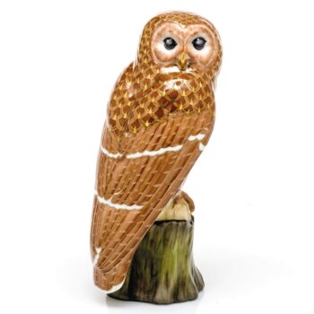 Herend Brown Barred Owl Figurine Reserve Collection - Limited Edition to 150 pcs.