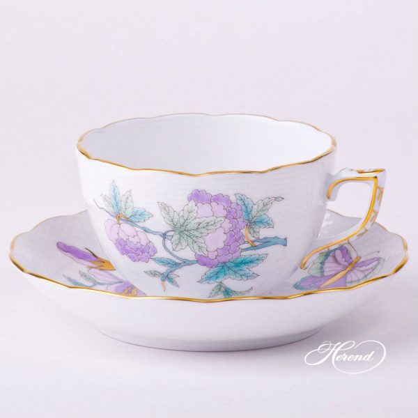 00724-0-00 EVICTF2 Teacup and Saucer EVICTF2 Royal GardenTurquoise Flower