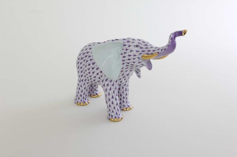 05271-0-00 VHL Mother Elephant Figurine - Fishnet Purple