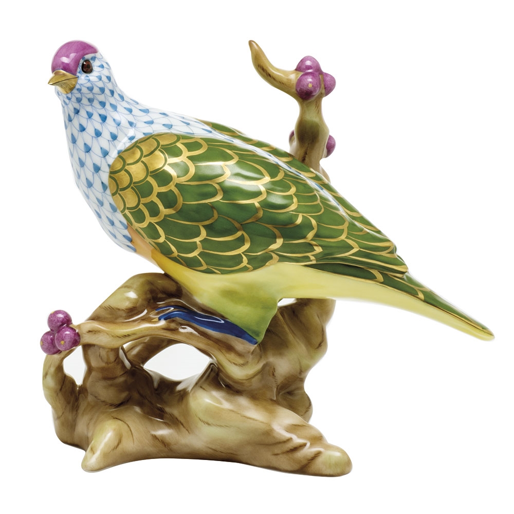 16034-0-00 VHSP115 Herend Figurine Fruit Dove Reserve Collection