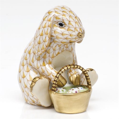 Herend Bunny With Basket Easter Figurine VHJM 05850-0-00