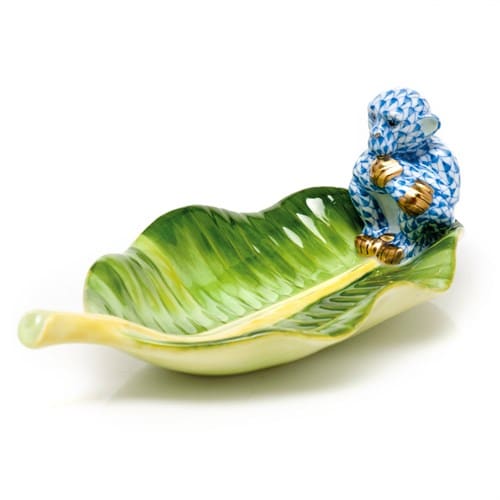 herend-monkey-on-banana-leaf-figurine-blue_figurine