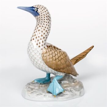 Herend Blue-footed Booby Figurine - Reserve Collection Limited Edition to 150 pcs. - Masterpiece, comes with gift box, certificate of origin and free shipping service