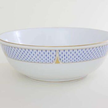 Herend Porcelain Fishnet Blue Bowl 02325-0-00 VHNKB