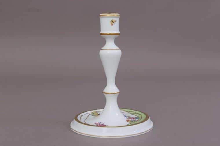 07916-0-00 VVT1 Candlestick - New Queen Victoria Modernized version of classical Queen Victoria decor - hand painted with butterfly and peony roses